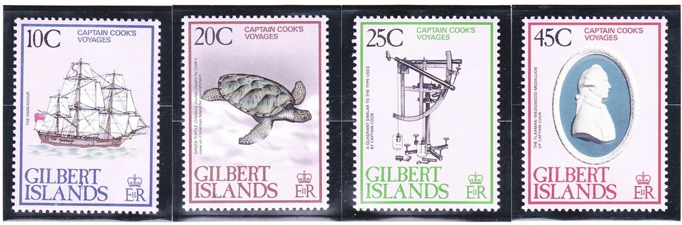 吉尔伯特群岛 321 - 24 全新无标签 1979 年上尉 库克之旅-船舶奋进版 — 第 1/1 张图片