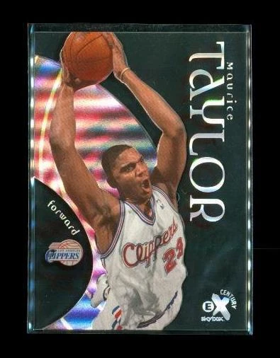 1998-99 SKYBOX EX CENTURY See Thru Basketball Card #43 MAURICE TAYLOR Clippers - Image 1 of 2