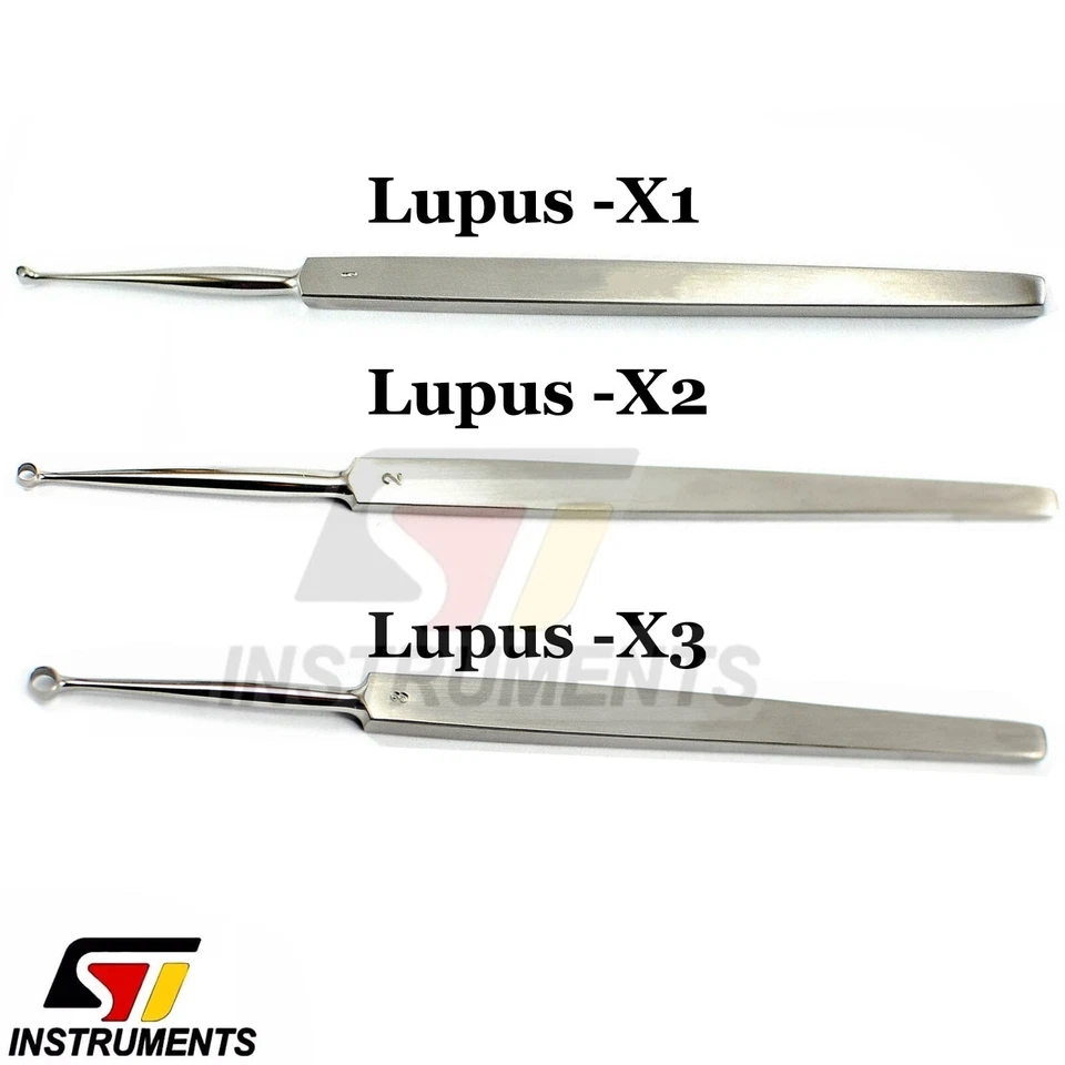 SLITE TECH INSTRUMENTS Dental LUPUS Kürette 1,2,3mm Dermatologie Hautpflege instrumente