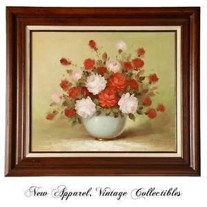 Spragna? Signed Original 28"x32" Framed Still Life Oil Painting, Floral Fine Art - Picture 1 of 9