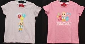 COCOMELON Mädchen Kurzarm T-Shirt Flieder ODER Rosa Größen 12 Monate - 4 Jahre - Bild 1 von 29