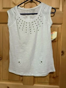 NWT  Energie Junior's Stretch Top Shirt - Size L  White - Picture 1 of 4