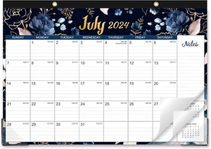 2024-2025 Calendar - Desk Calendar 2024-2025, Jul 2024 - Dec 2025, 17'' X 12'',  - Picture 1 of 9
