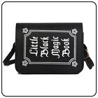 Little Book Of Spells Magic Witch Craft Rock Goth Black Handbag Messenger Bag