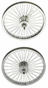 F&R LOWRIDER 16" FRONT OR COASTER DAYTON 52 SPOKE WHEEL 14G 3/8 AXLE CHROME. - Picture 1 of 3