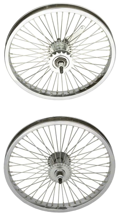 F&R LOWRIDER 16" FRONT OR COASTER DAYTON 52 SPOKE WHEEL 14G 3/8 AXLE CHROME. - Image 1 of 1