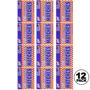 Wooden Kitchen Matches On Box Quality Home Camping Campfire Hiking (12PACK) - Picture 1 of 3