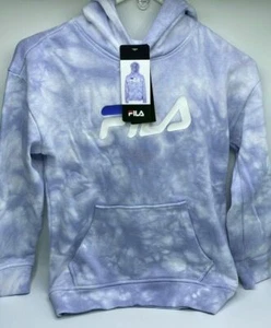 Girls Size Small (7/8) Nice Fila Pullover Hoodie Sweatshirt Lavender Tie Dye - Picture 1 of 4