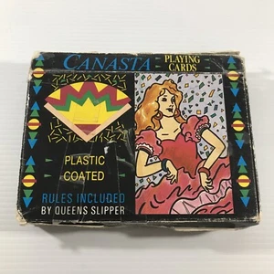Vintage 1987 Queens Slipper Canasta Playing Cards - All Cards Complete No Rules - Bild 1 von 7