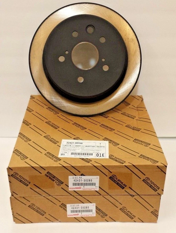 LEXUS OEM FACTORY REAR BRAKE ROTOR SET 2006-2013 IS250 (42431-30280) - Image 1 of 1