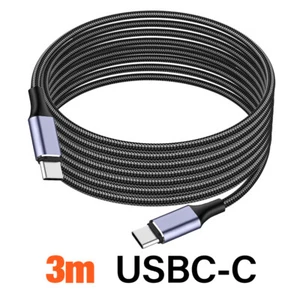 100W Fast Charging USB C to Type C Cable Data Lead for MacBook Samsung iPhone 16 - Picture 1 of 16