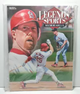 Legends Sports Memorabilia Magazine Mark McGwire con foglio di carte non tagliato sigillato - Foto 1 di 3