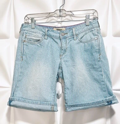 Держа лошадей Anthropologie женщин Sz 26 синий белый в полоску Бермуды мальчика шорты - Изображение 1 из 4