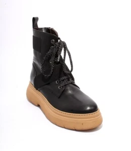 Laura Bellariva 7202 Black Leather Lace-Up Zip-Up Ankle Boots 36 / US 6 - Picture 1 of 7