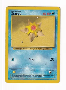 Staryu 65/102 Base Set Unlimited Common Pokemon WOTC Vintage Heavy Played HP - Bild 1 von 2