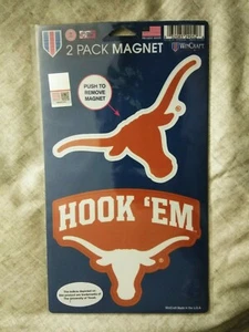 2 pezzi magnete UT Texas Longhorns and Hook'em adesivo vinile fustellato decalcomania auto/casa - Foto 1 di 1