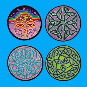 Embroidered Patch - Mystic Eyes or Celtic Knot - Color Variation] - Sew-On - Picture 1 of 6
