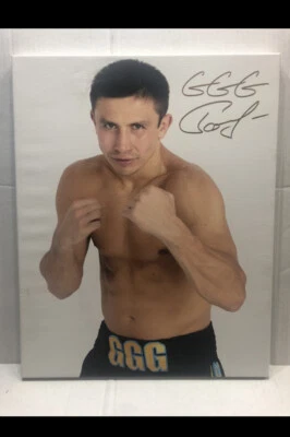 Gennady Golovkin 'GGG' Boxeo Firmado 20 X 16 Sobre Lienzo Foto Auténtico Coleccionista Foto 1 de 4
