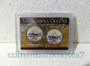 Münzrähmchen für 2000-Datum Sacagawea Native Dollar. Mini Frosty Case - 2 Löcher  - Bild 1 von 1