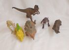 Lot of 6 Dinosaur Figures Toys PVC & Hard Plastic Mix Assorted Dinos T-REX Bones