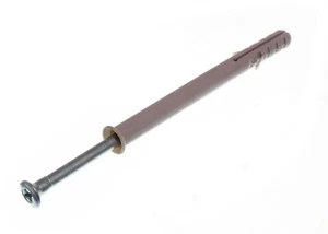 New 6 X Nylon Hammer In Frame Fixings Masonry Plug &Amp; Screw M6 X 120mm - Ones - Picture 1 of 1