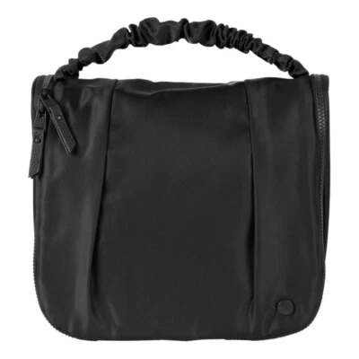 Estuche de cosméticos #Samantha marrón con mango acanalado para llevar - negro Foto 1 de 3