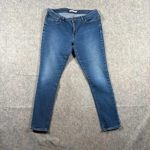 Jeans donna skinny Levi's 711 taglia 32 blu denim lavaggio medio vita media casual - Foto 1 di 7