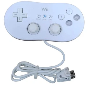 Controller cablato classico OEM Nintendo Wii bianco RVL-005 - Foto 1 di 7