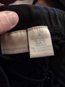 Prospirit Black and White Athletic Shorts with Classic Design Size S. - Picture 1 of 10