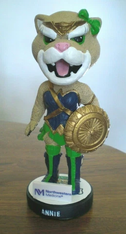 2019 Kane County Cougars Mascot Annie Superhero Bobble Head SGA Cover