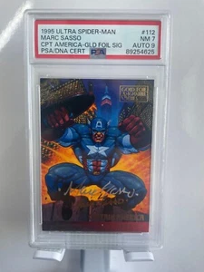 1995 Ultra Spider-Man Gold Foil Signature - Cap. America #112/CERT AUTO- Pop 1!! - Picture 1 of 2