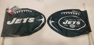 NFL New York Jets Football Shaped 2 sided car flag (2 flags) - Picture 1 of 6