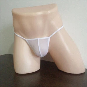 Men Mesh See-Through Pouch G-String Briefs Underwear T-Back Thong V-String - Picture 1 of 11