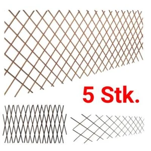 5x Weidenzaun Rankzaun Rankgitter Rankhilfe Spalier Zaun Garten Sichtschutz Set - Bild 1 von 35