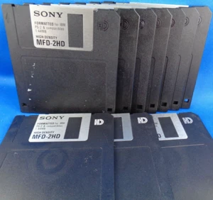 3,5" FLOPPY MFD-2HD SONY (IBM FORMATTED) -- 10 STÜCK - Bild 1 von 1