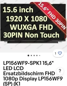 LP156WF9 Display - Bild 1 von 4