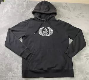 Volcom Black Sweater Adult M Hoodie Pullover Logo Sweatshirt Men’s Size Medium - Picture 1 of 11