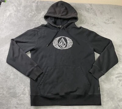 Volcom Black Sweater Adult M Hoodie Pullover Logo Sweatshirt Men’s Size Medium - Image 1 of 4