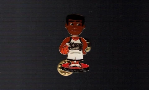 Philadelphia 76ers logo  ''Bobble Head''  NBA Basketball pin Cover