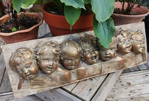 BABY CHOIR de colección Harold Studios de colección bajorrelieve placa de pared querubín música tiza - Imagen 1 de 18