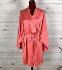 Lunya Washable 100% Silk Robe Stellar Energized Pink Kimono Plus Sz 2X/3X