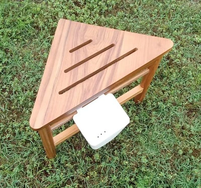 Banco de tocador/banco de ducha de teca (VB22) Foto 1 de 4