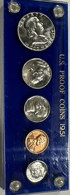 1951 SILVER 90% PROOF 5 Piece SET US MINT IN HOLDER - Image 1 of 4