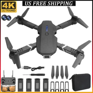 2024 New Drone With 4K HD Wifi Dual Camera Foldable RC Quadcopter + 4 Battery US - Picture 1 of 19