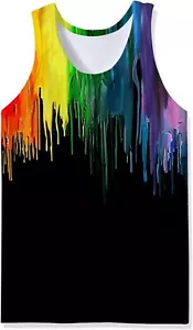 Mens Tank Tops Funny Graphic Summer Sleeveless Tank Top,comfortable, breathable - Picture 1 of 48