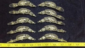 10 pcs Unpainted Crankbait Fishing Lure Body 3 1/2Inch 1/4 OZ Blank lures E069 - Picture 1 of 2