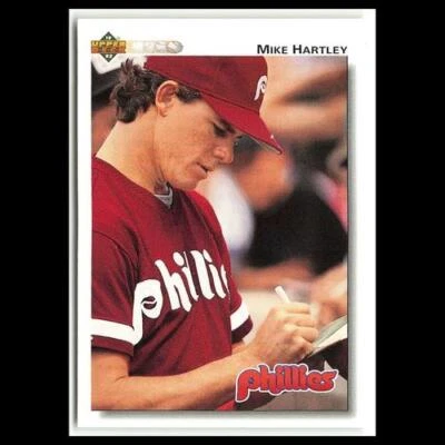 Mike Hartley #613 1992 Upper Deck Philadelphia Phillies Baseball Card MLB NM - Image 1 of 3