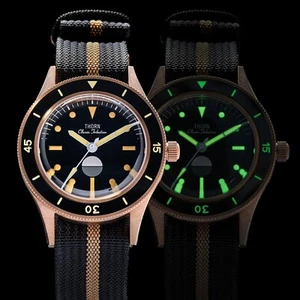 Reloj Automático THORN Fathoms Fifty CUSN8 Bronce NH35 Buzo 200M Higrómetro 40mm - Imagen 1 de 29