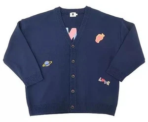 Cardigan BTS JIN HOUSE OF DNA POPUP Weverse Shop modello limitato taglia gratuita blu navy - Foto 1 di 5