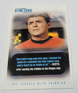 The Quotable Star Trek Original Series Trading Card Scotty Trouble With Tribbles - Picture 1 of 3